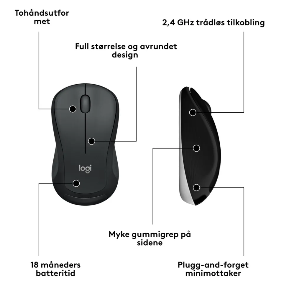 Logitech MK540 Trådløst tastatur og mus