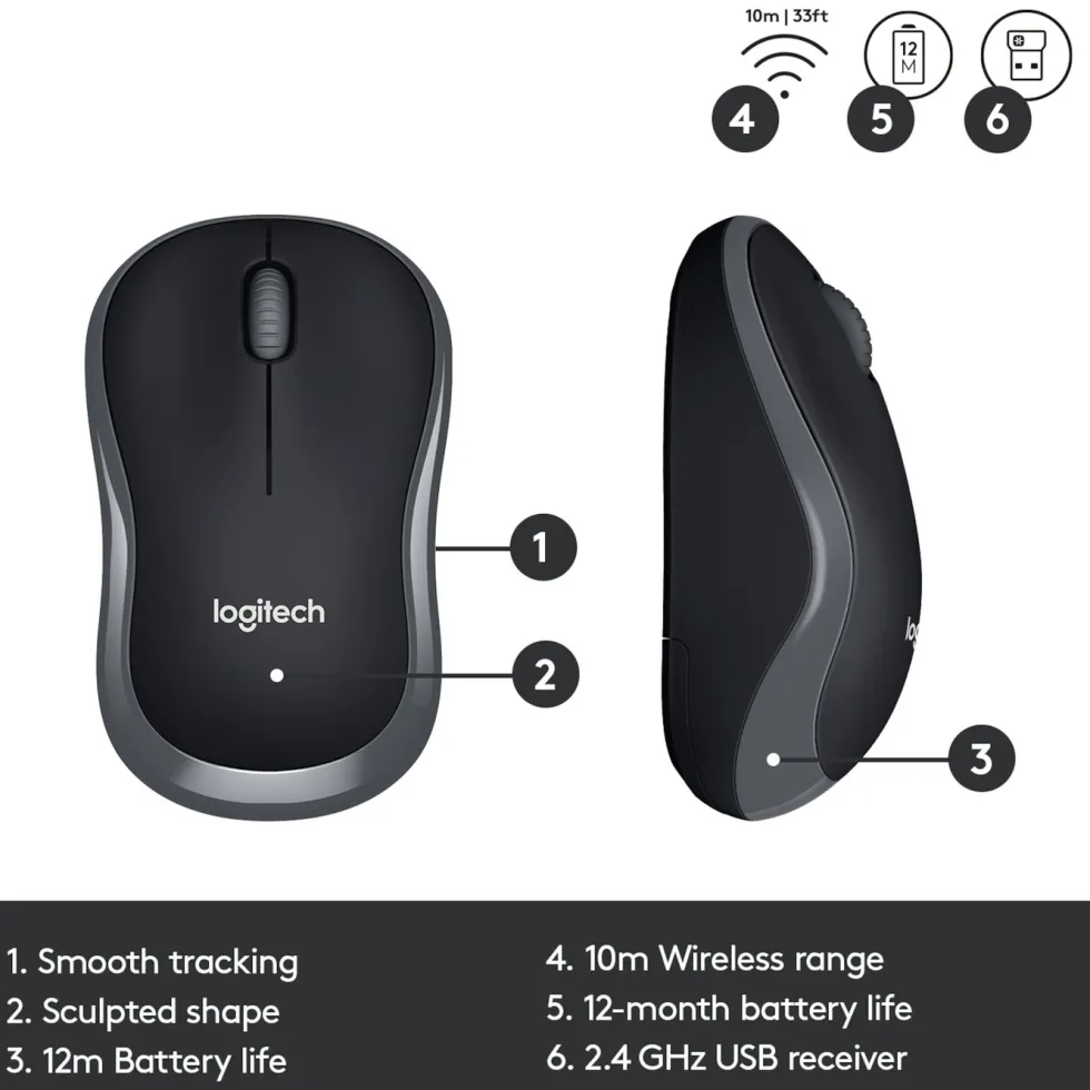 Logitech MK330 trådløst tastatur og mus