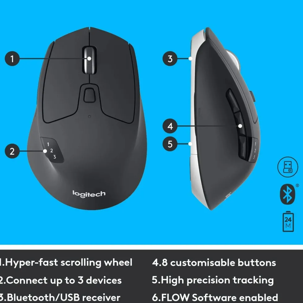 Logitech MK850 Trådløst tastatur og mus