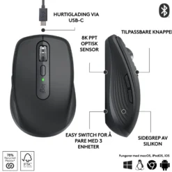 Logitech MX Anywhere 3S Trådløs mus Graphite