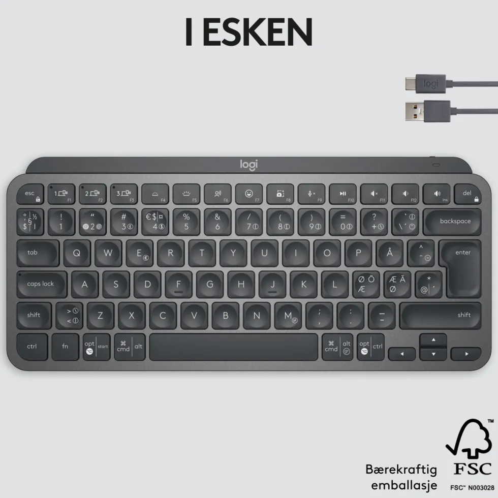 Logitech MX Keys Mini Trådløst tastatur Grå
