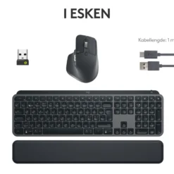 Logitech MX Keys S COMBO Trådløst tastatur og Mus