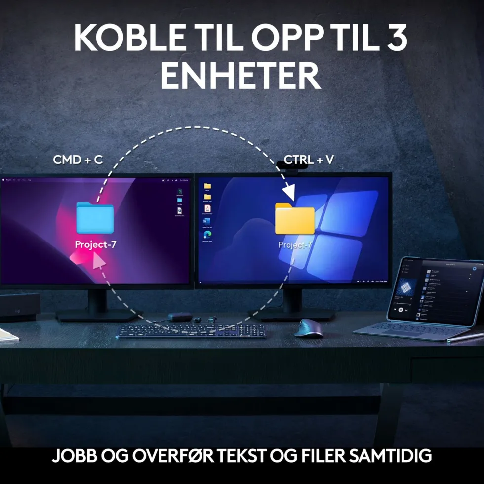 Logitech MX Keys S COMBO Trådløst tastatur og Mus