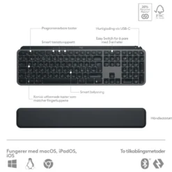 Logitech MX Keys S COMBO Trådløst tastatur og Mus