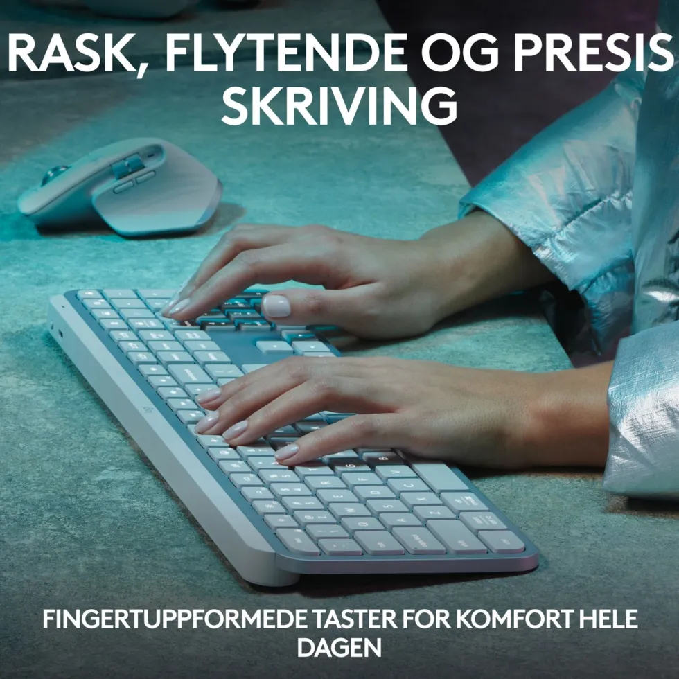 Logitech MX Keys S Trådløst tastatur Pale Grey