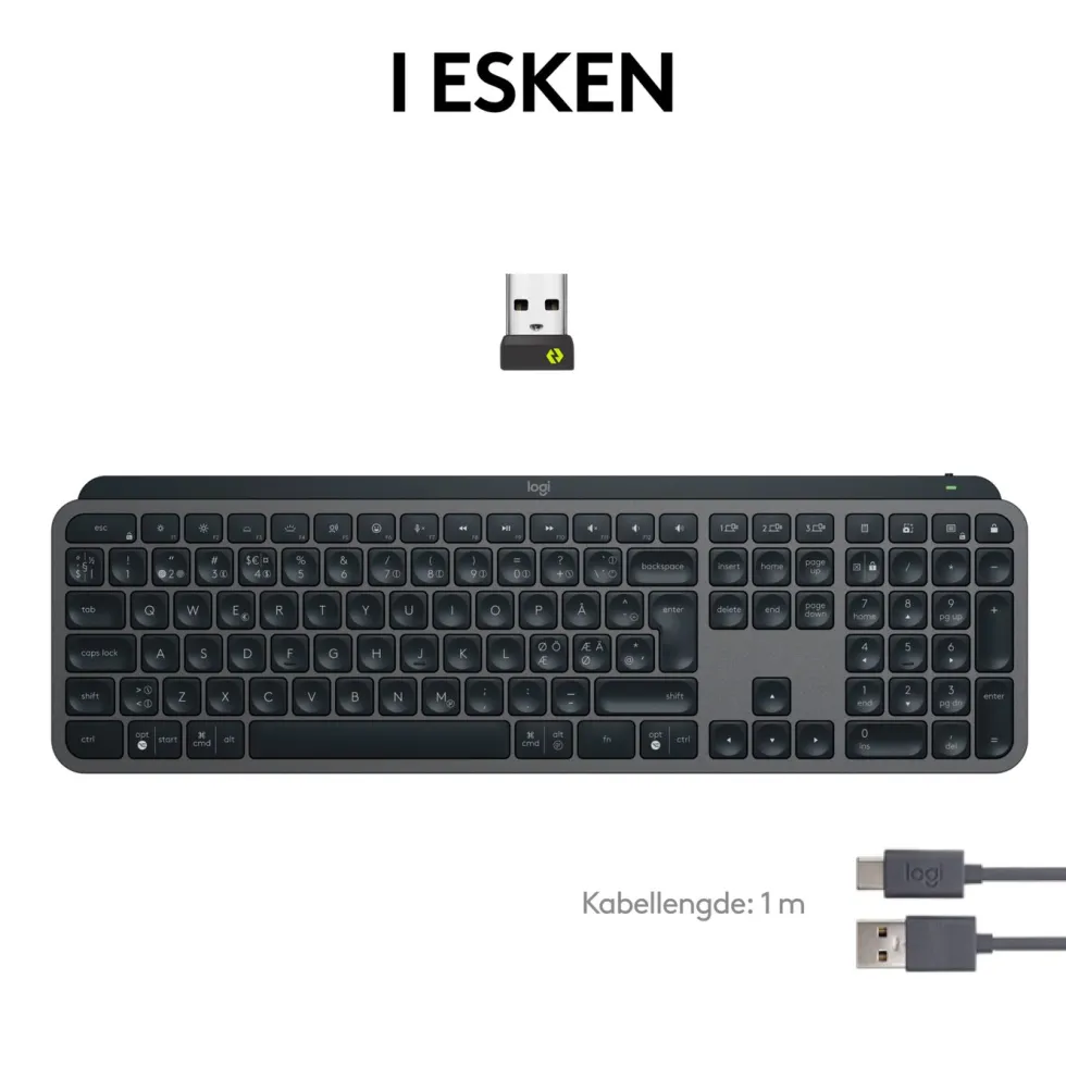 Logitech MX Keys S Trådløst tastatur Graphite