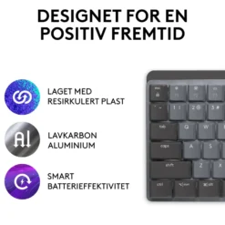 Logitech Mx Mechanical Mekanisk tastatur Brown Tactile Quiet