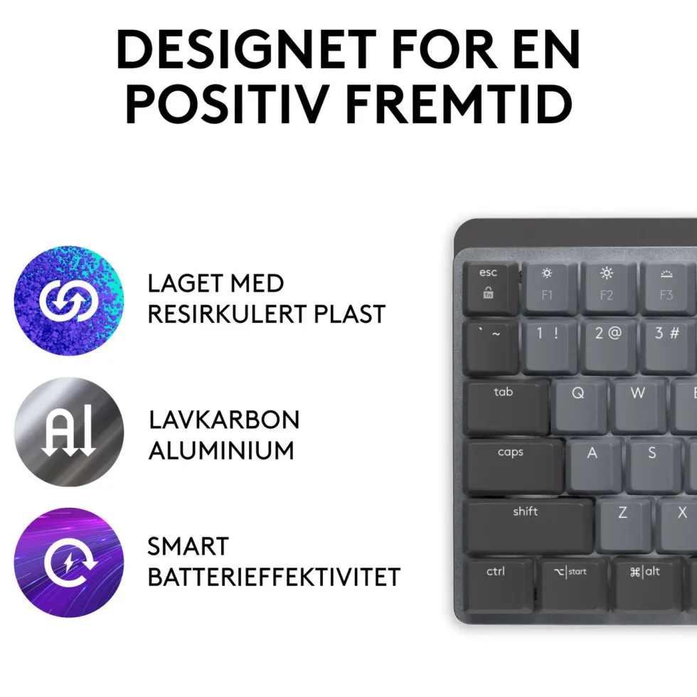 Logitech Mx Mechanical Mekanisk tastatur Brown Tactile Quiet