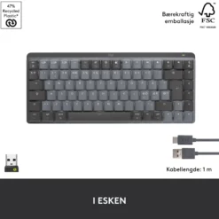 Logitech Mx Mechanical Mini Trådløst mekanisk tastatur Brown Tactile Quiet