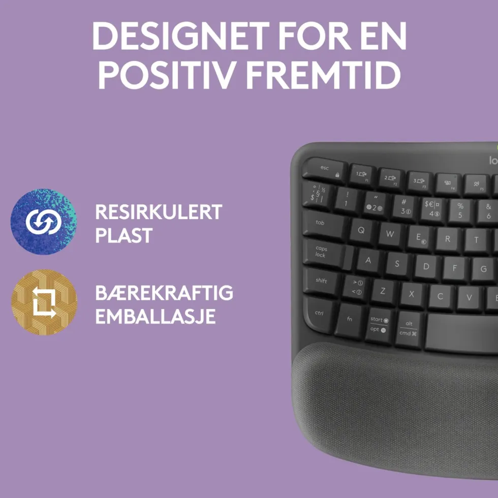 Logitech Mx Wave Keys Trådløst og ergonomisk tastatur