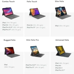 Logitech Slim Folio Tastaturetui for iPad (10. gen) og iPad (A16)