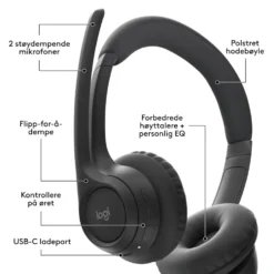 Logitech Zone 300 Trådløst headset Graphite