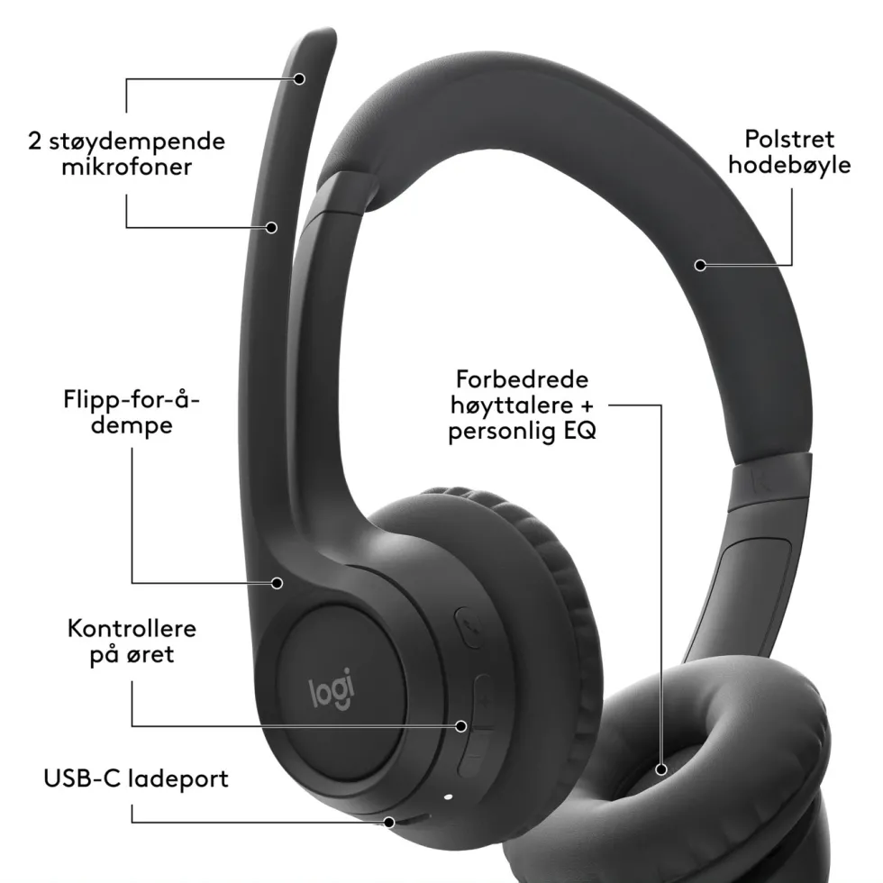 Logitech Zone 300 Trådløst headset Graphite