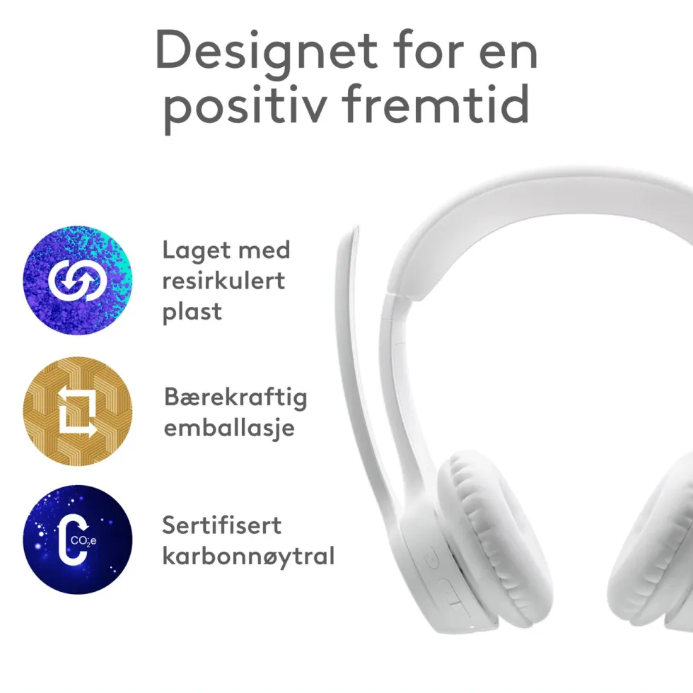 Logitech Zone 300 Trådløst headset Off-white