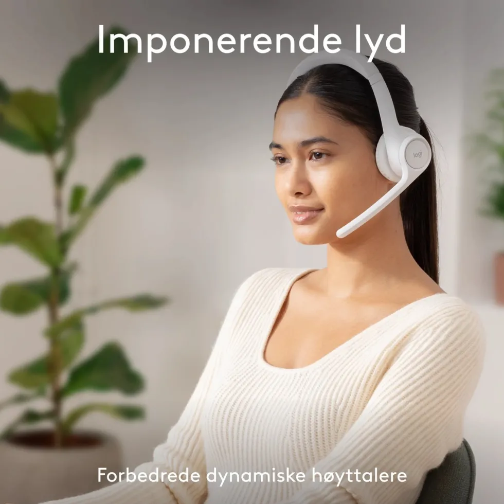 Logitech Zone 300 Trådløst headset Off-white