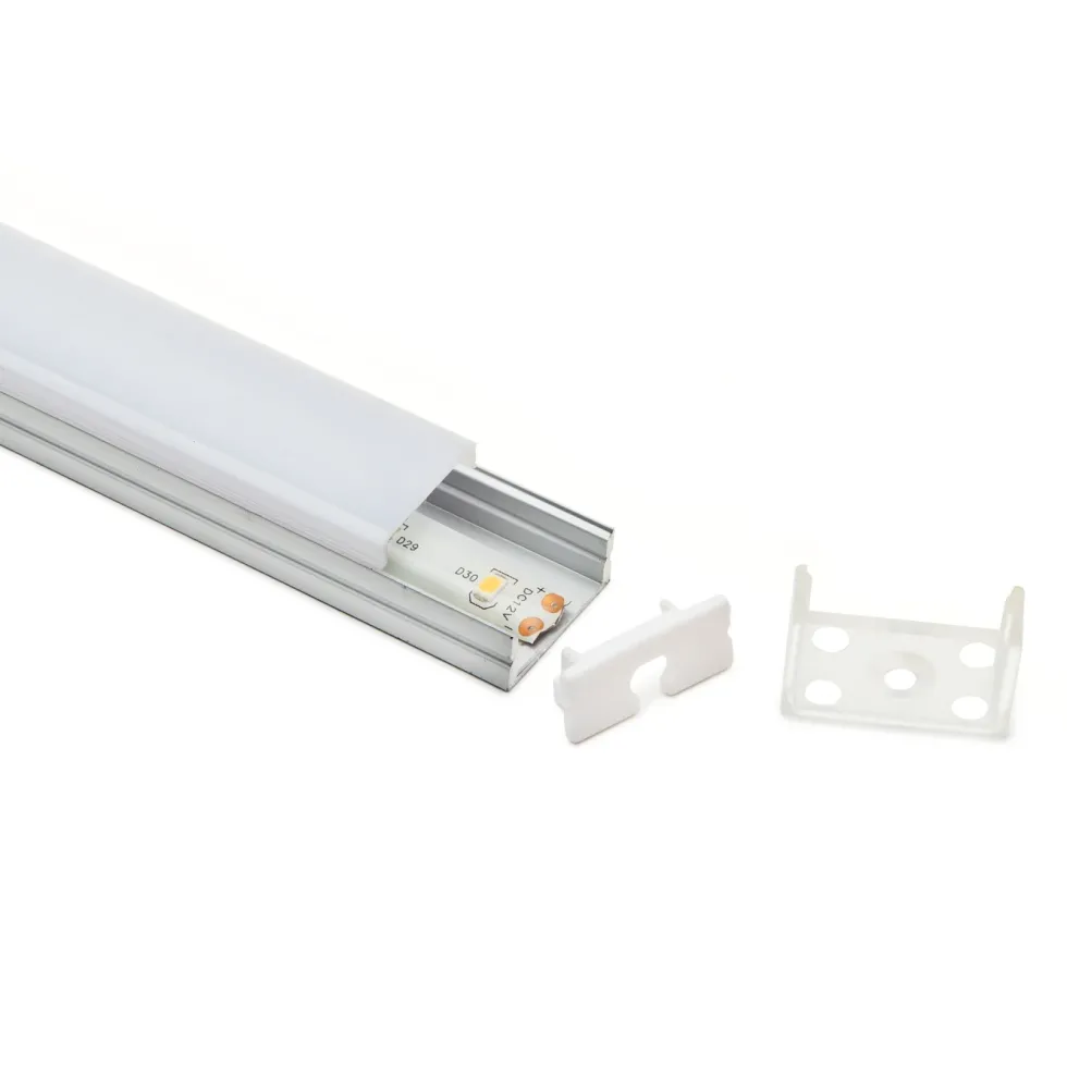 Luxorparts Aluminiumsprofil - utenpåliggende for LED-lister