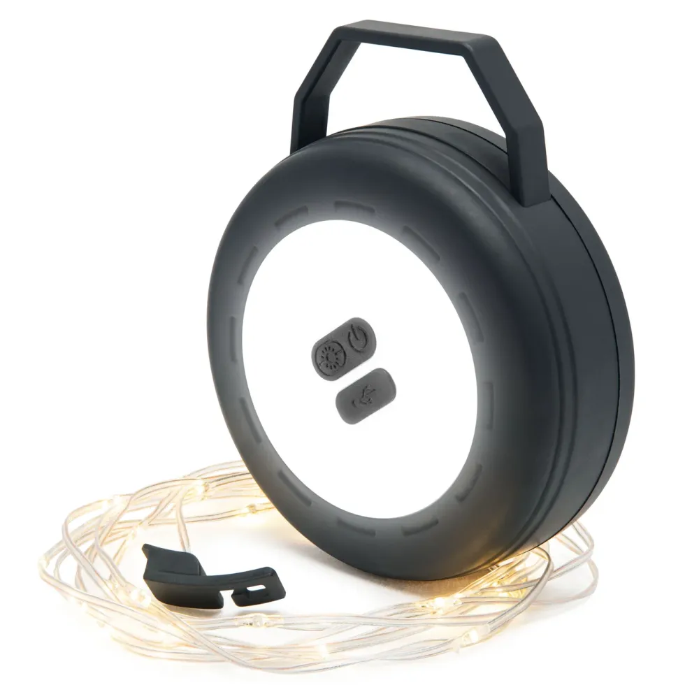 Luxorparts Bærbar campinglyskaster med LED-lyslenke