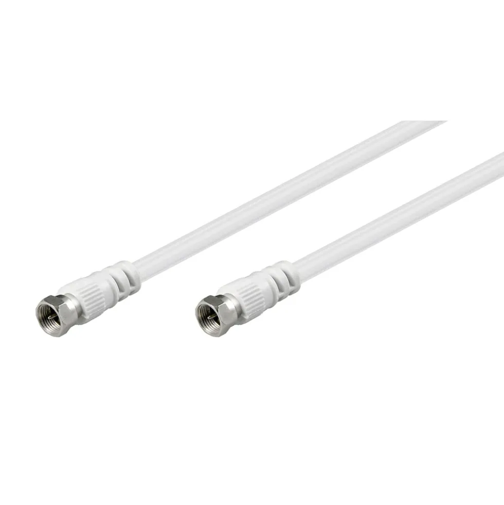 Luxorparts F-kabel, hvit 15 m