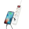 Luxorparts Grenuttak med USB-lading 3-veis