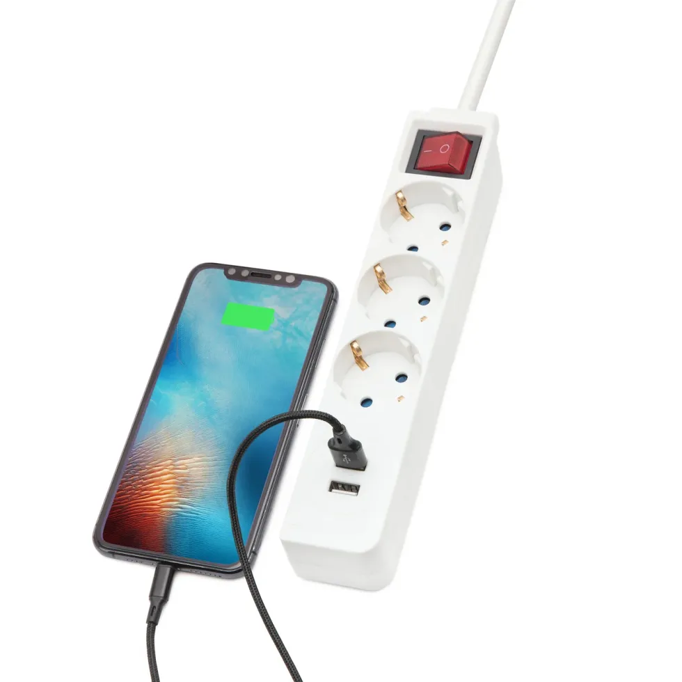 Luxorparts Grenuttak med USB-lading 3-veis