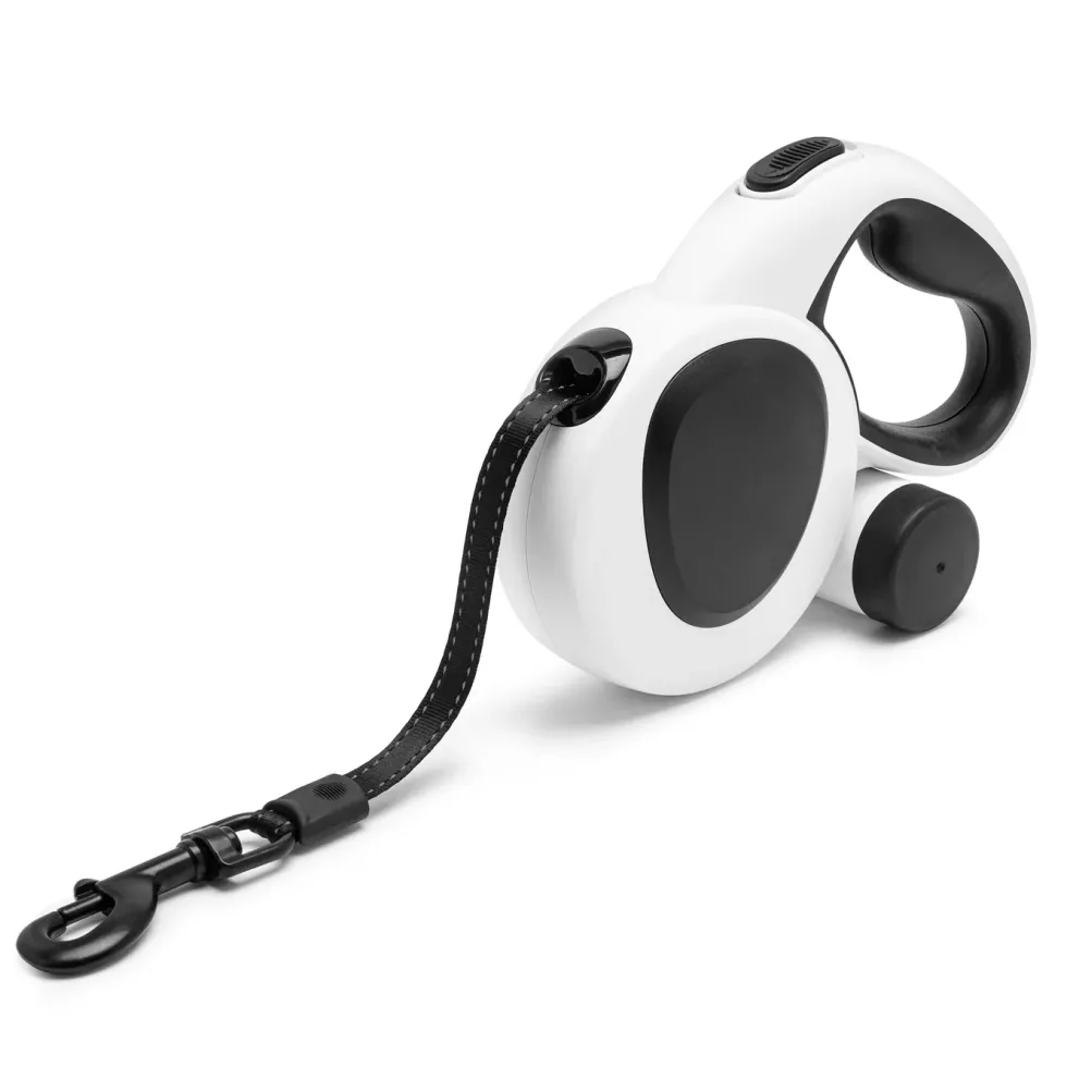 Luxorparts Hundebånd med belysning og poseholder 5 m