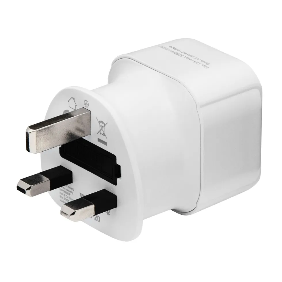Luxorparts Jordet reiseadapter Storbritannia