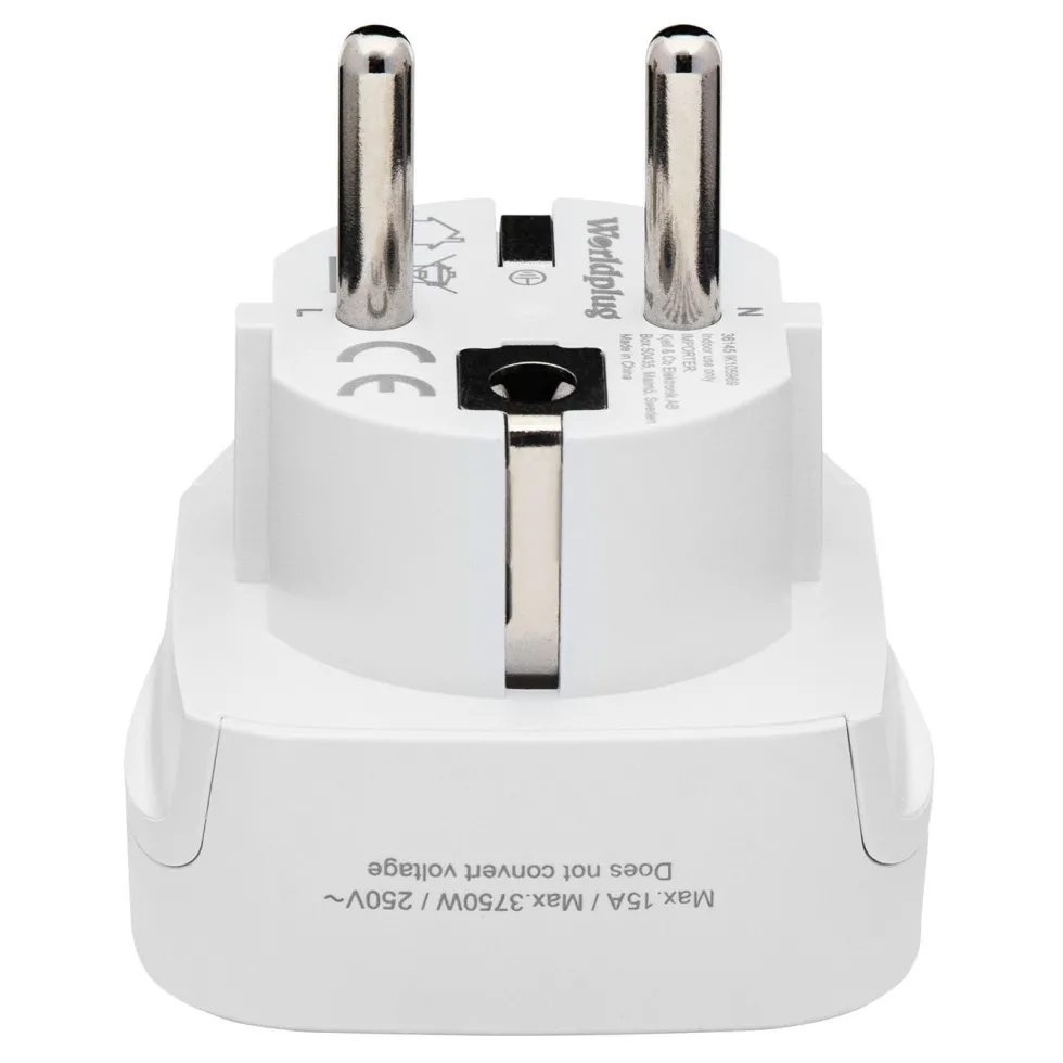 Luxorparts Jordet universalreiseadapter til Norge