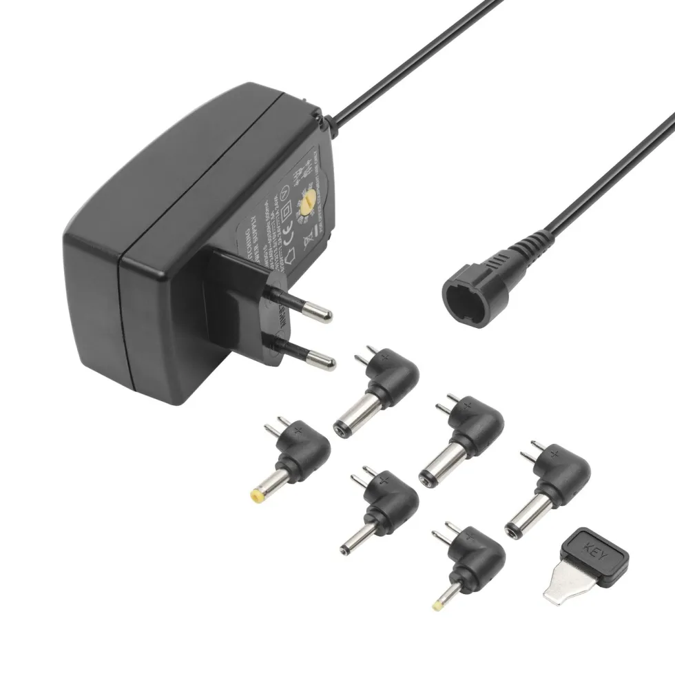 Luxorparts Justerbar strømadapter 9–24 V (DC) 24 W