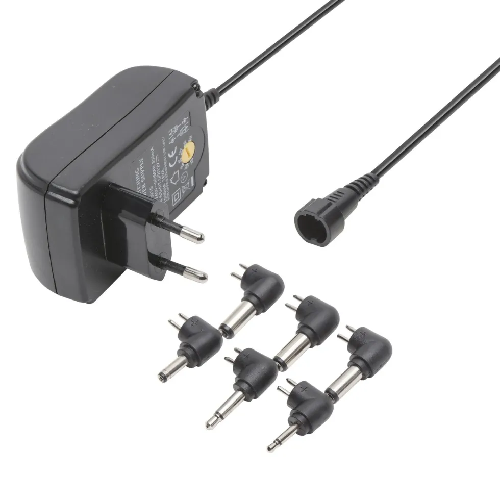 Luxorparts Justerbar strømadapter 3–12 V (DC) 18 W