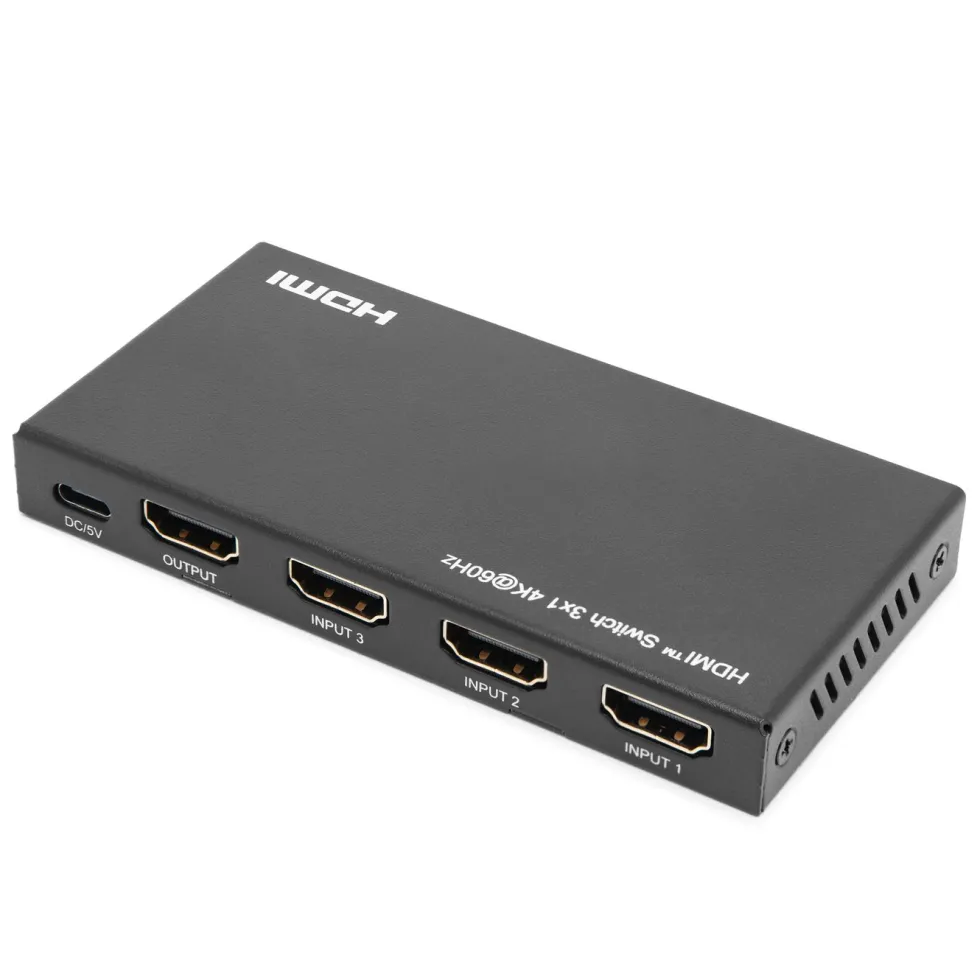 Luxorparts 4K HDMI-switch med fjernkontroll 3-veis