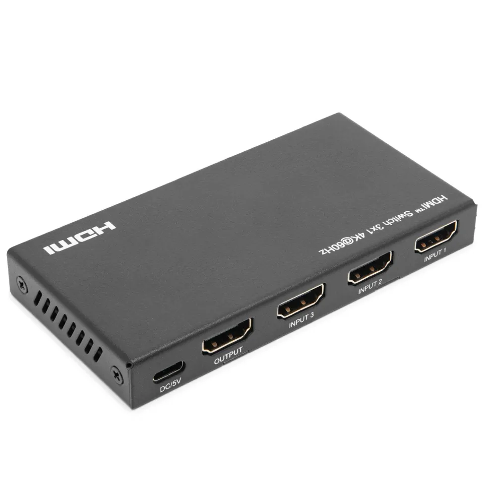 Luxorparts 4K HDMI-switch med fjernkontroll 3-veis