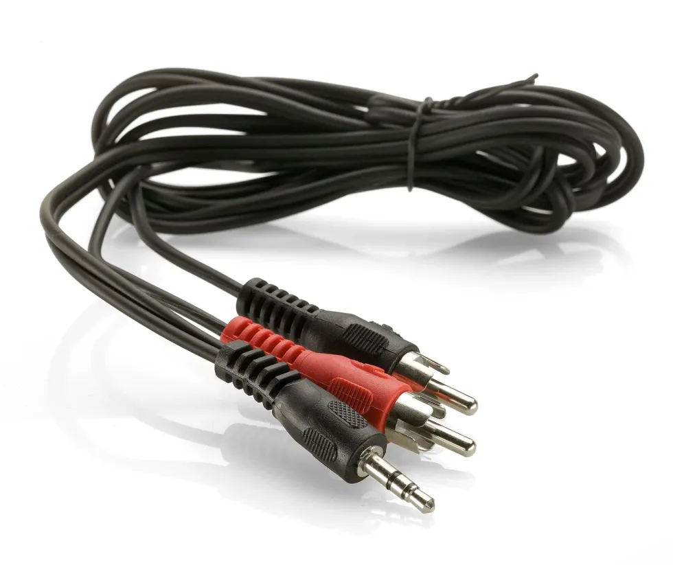 Luxorparts Lydkabel 3,5 mm til 2 x RCA 1,5 m, svart