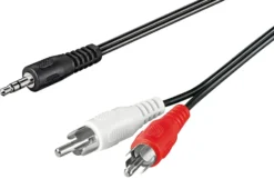 Luxorparts Lydkabel 3,5 mm til 2 x RCA 1,5 m, svart