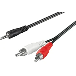 Luxorparts Lydkabel 3,5 mm til 2 x RCA 10 m, svart