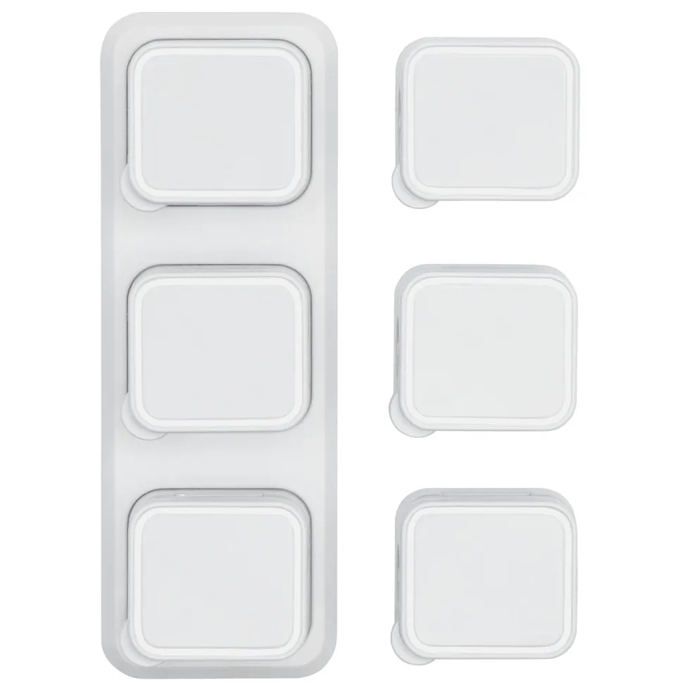 Luxorparts Magnetisk kabelklemme med base Hvit (6-pk.)