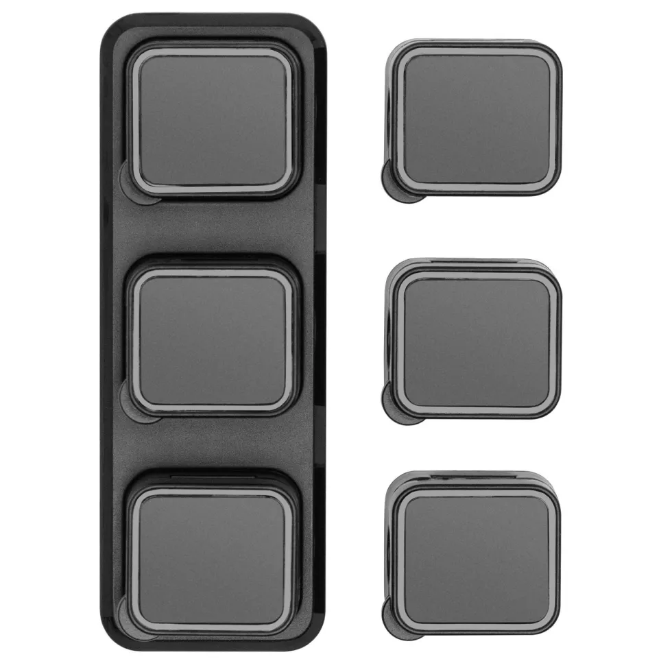 Luxorparts Magnetisk kabelklemme med base Svart (6-pk.)