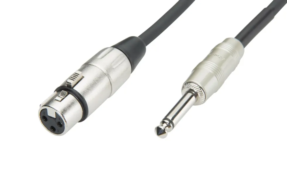 Luxorparts Mik-kabel XLR til 6,3 mm 3 m, Svart