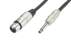 Luxorparts Mik-kabel XLR til 6,3 mm 1 m, Svart