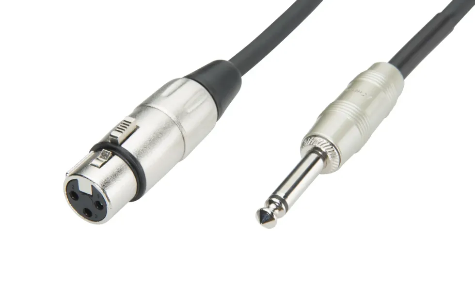 Luxorparts Mik-kabel XLR til 6,3 mm 2 m, Svart