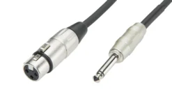 Luxorparts Mik-kabel XLR til 6,3 mm 2 m, Svart