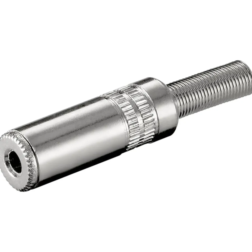Luxorparts 3,5 mm-kontakt i metall, hunn, stereo