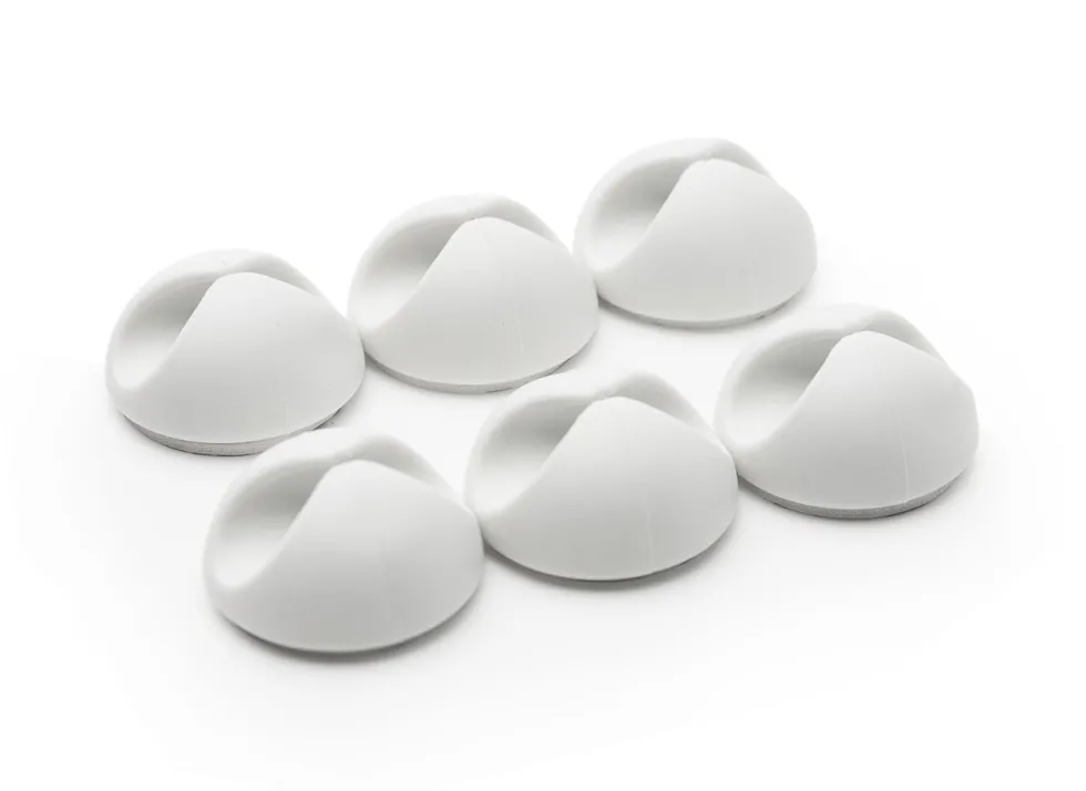 Luxorparts Selvklebende kabelholder Hvit
