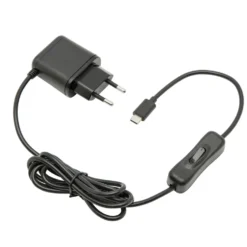Luxorparts Strømadapter for Raspberry Pi 4, 3 A med strømbryter