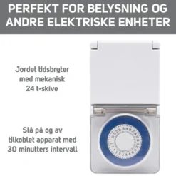Luxorparts Tidsbryter for utendørsbruk 24 t
