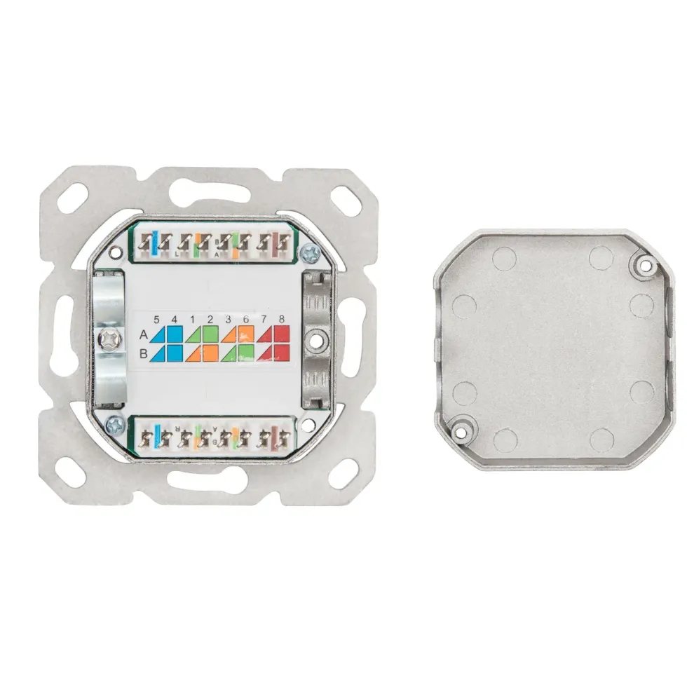 Luxorparts Utenpåliggende FTP-nettverksuttak Cat. 6 2-ports