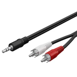 Lydkabel 3,5 mm til 2x RCA 20 m