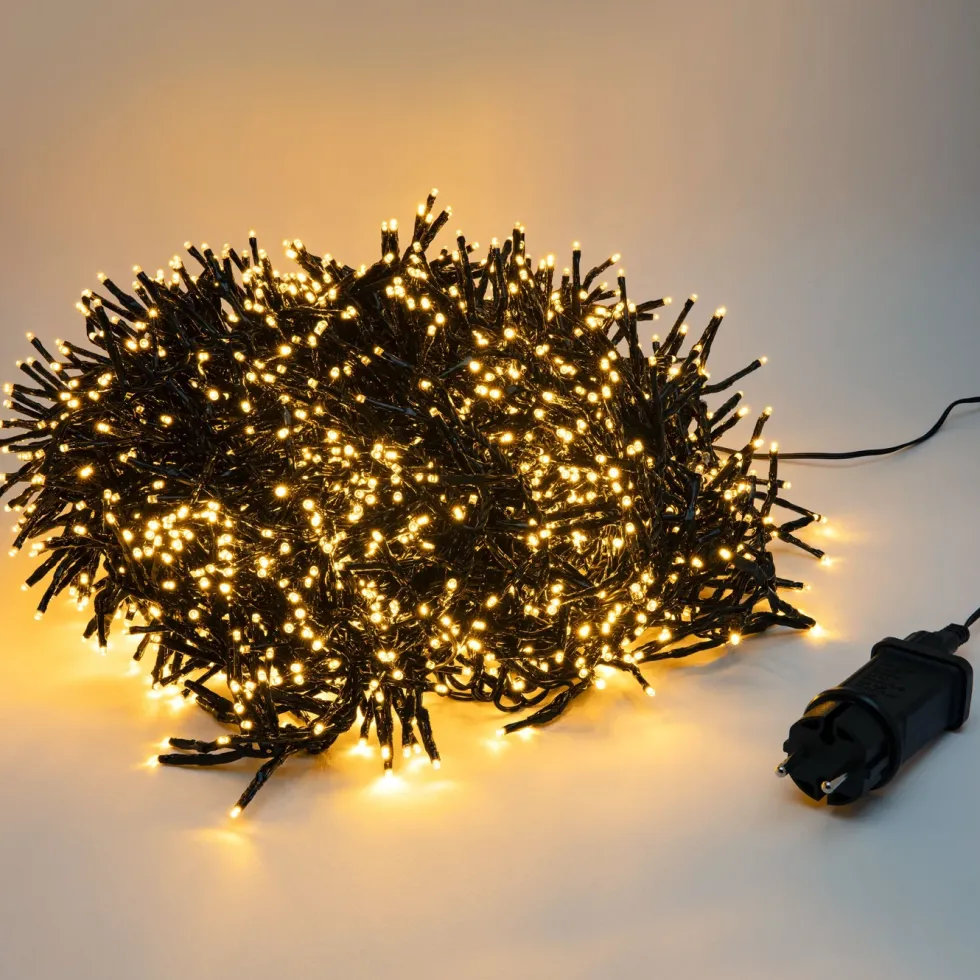 Lyslenke Klynge 2250 LED 15 m (svart)