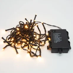 Lyslenke 48 LED 3,5 m, batteridrevet (svart)