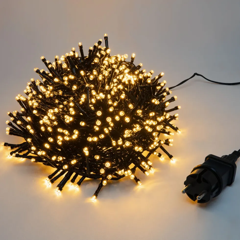 Lyslenke 1000 LED 20 m (svart)