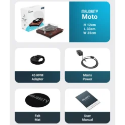 Majority Moto Platespiller med Bluetooth